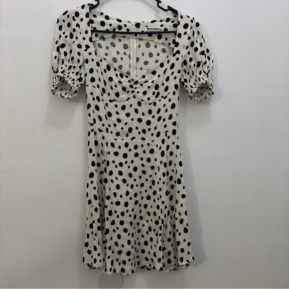 Reformation Polka Dot Dress Size 2 - Picture 2 of 6